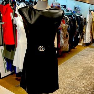 Pleather dress with belt